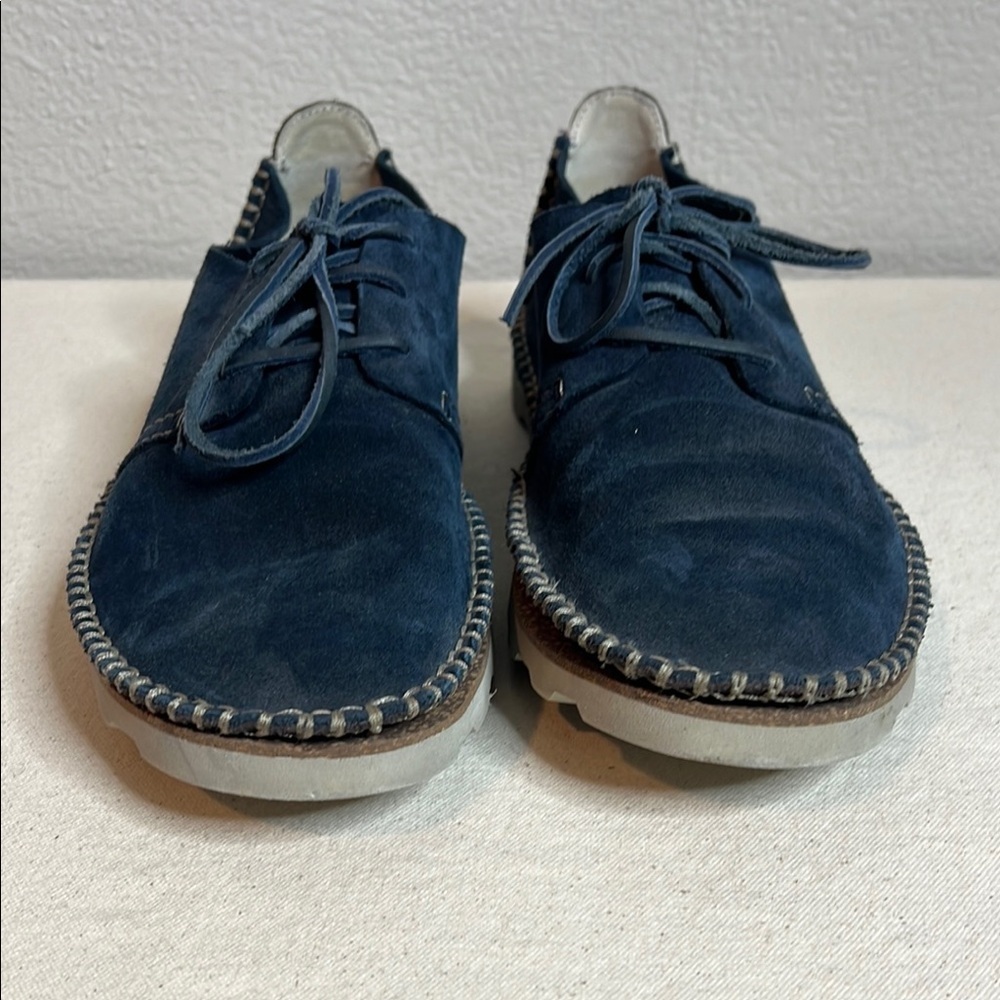 Clarks Tor Collection Men’s Navy Suede Lace-Up Shoes | Size 9.5